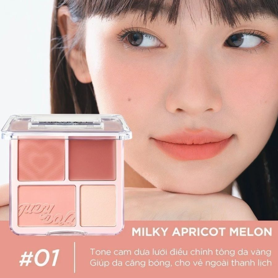 Phấn Má Hồng & Bắt Sáng Judydoll Blush & Highlight Palette #01