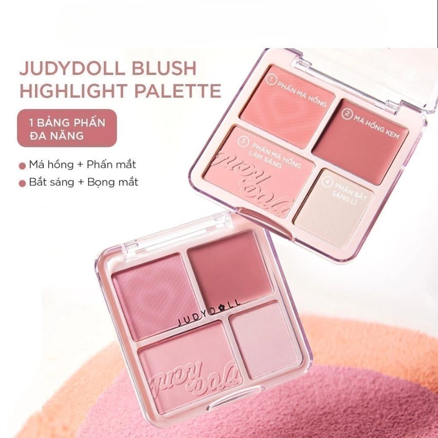 Phấn Má Hồng & Bắt Sáng Judydoll Blush & Highlight Palette #03