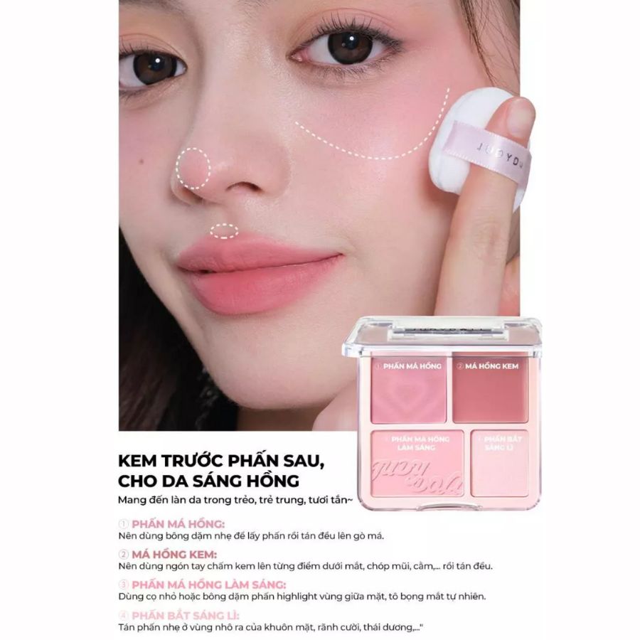 Phấn Má Hồng & Bắt Sáng Judydoll Blush & Highlight Palette #03