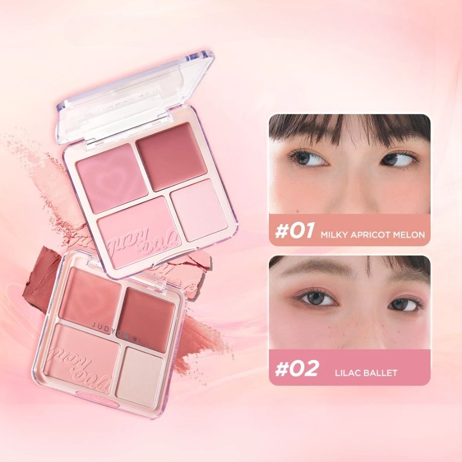 Phấn Má Hồng & Bắt Sáng Judydoll Blush & Highlight Palette #02
