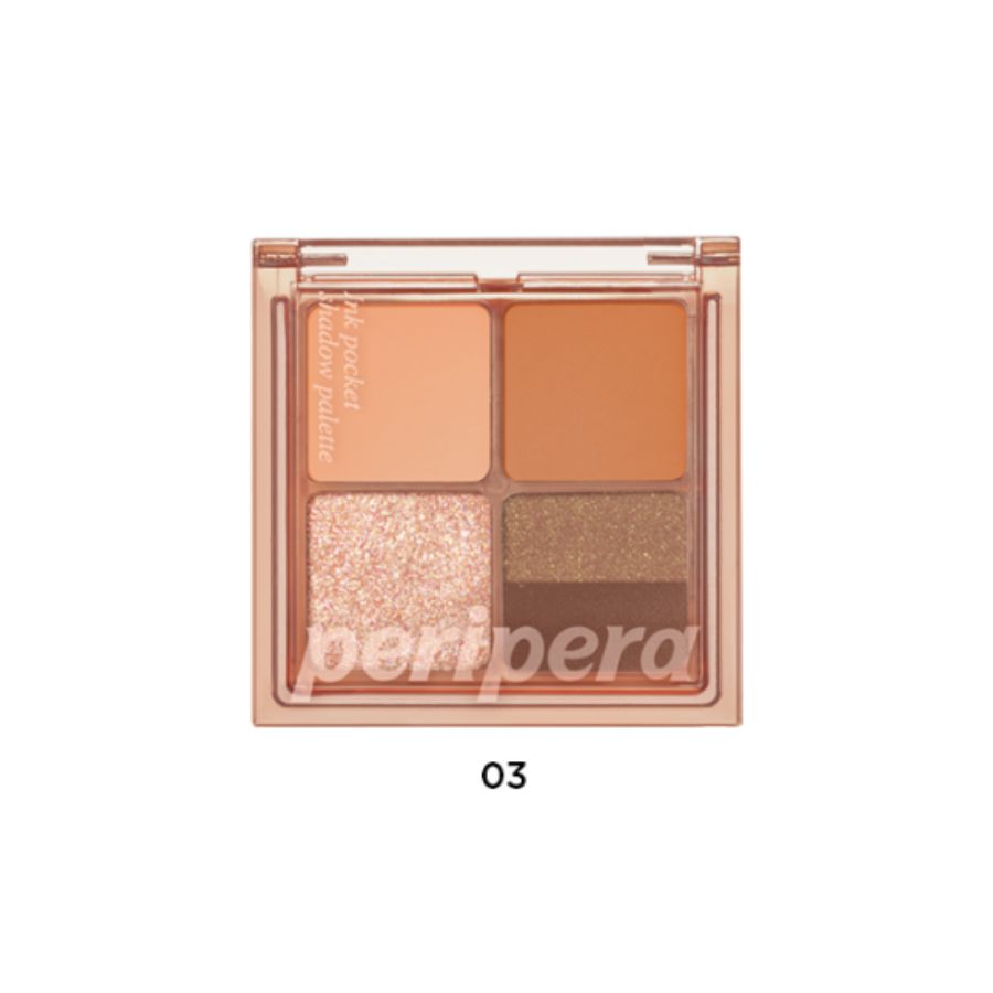 Phấn Mắt Peripera Ink 4 Ô Pocket Shadow Palette 03 Rolling In The Autumn