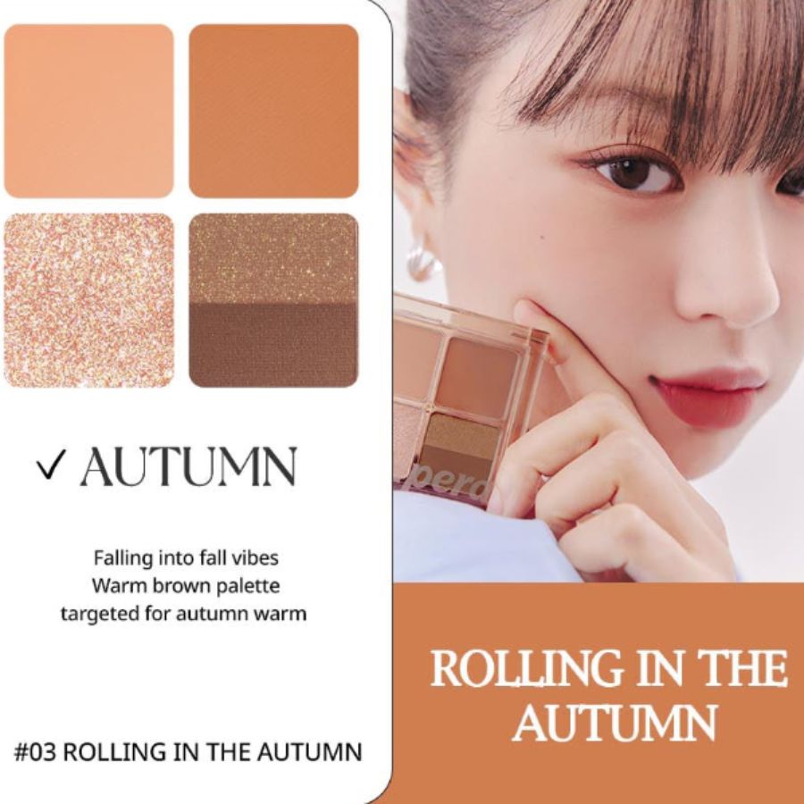 Phấn Mắt Peripera Ink 4 Ô Pocket Shadow Palette 03 Rolling In The Autumn