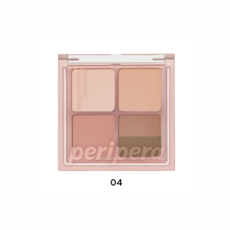 Phấn Mắt Peripera Ink 4 Ô Pocket Shadow Palette 04 You Know What Mute Is