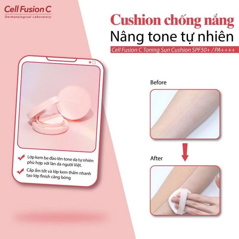 Phấn Nước Cell Fusion C Toning Sun Cushion Chống Nắng Nâng Tone SPF50+/PA++++ 13g