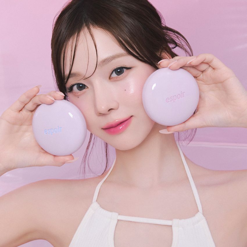 Phấn Nước Espoir Kèm Túi Dewlike Jello Tone Up Cushion Điều Chỉnh Tông Da - 2 Neutral Mauve