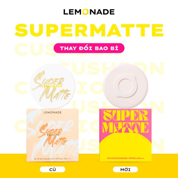 Phấn Nước Kiềm Dầu - Lemonade SuperMatte Cushion - A02 Medium Light