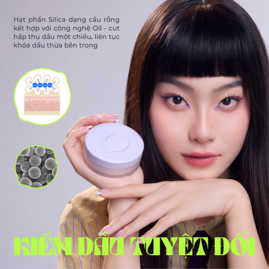 Phấn Phủ Bột Lemonade Supermatte No Makeup Loose Powder (Màu Tím)
