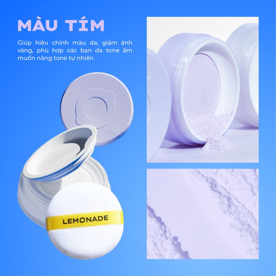 Phấn Phủ Bột Lemonade Supermatte No Makeup Loose Powder (Màu Tím)