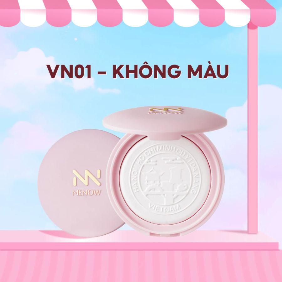 Phấn Phủ Dạng Nén Menow Clear Radiant Pressed Powder VN01 White