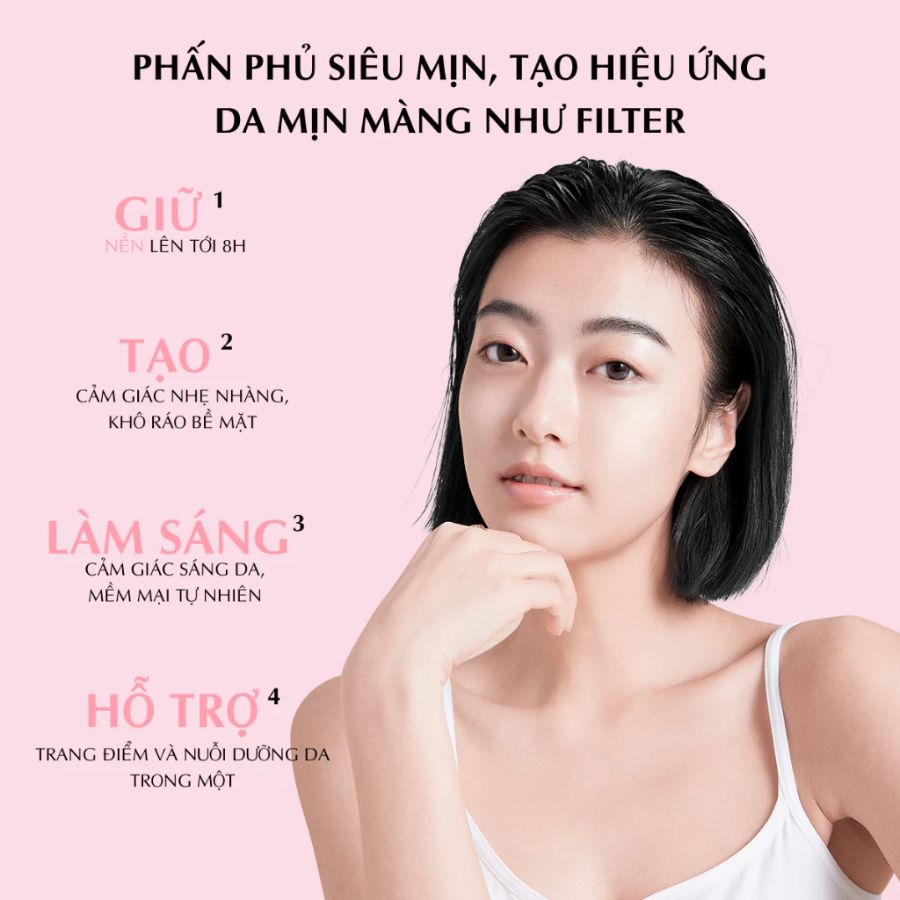 Phấn Phủ Dạng Nén Menow Clear Radiant Pressed Powder VN03 Pink