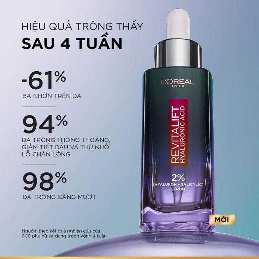 Serum L'Oreal Revitalift Hyaluronic Acid Oil Control Niacinamide 2% Kiềm Dầu Ban Đêm 30ml