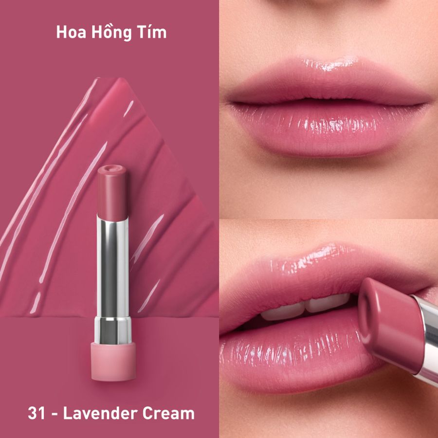 Son Dưỡng 3CE Glazy Lip Glow - 31 Lavender Cream