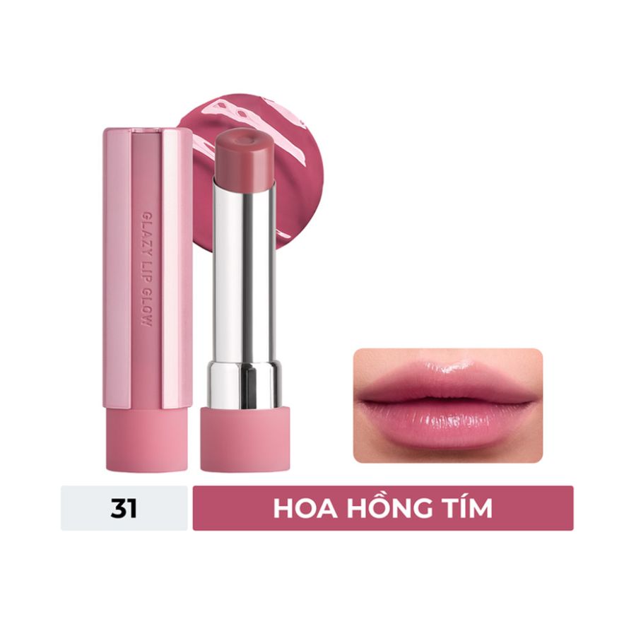 Son Dưỡng 3CE Glazy Lip Glow - 31 Lavender Cream
