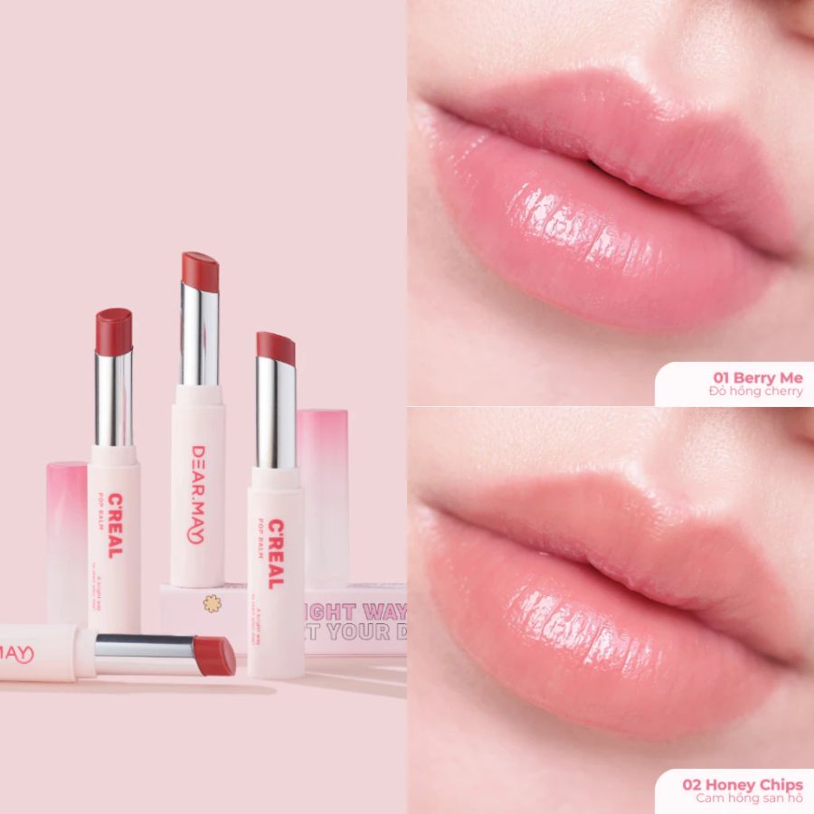 Son Dưỡng Dearmay Có Màu C'real Pop Balm 01 Berry Me