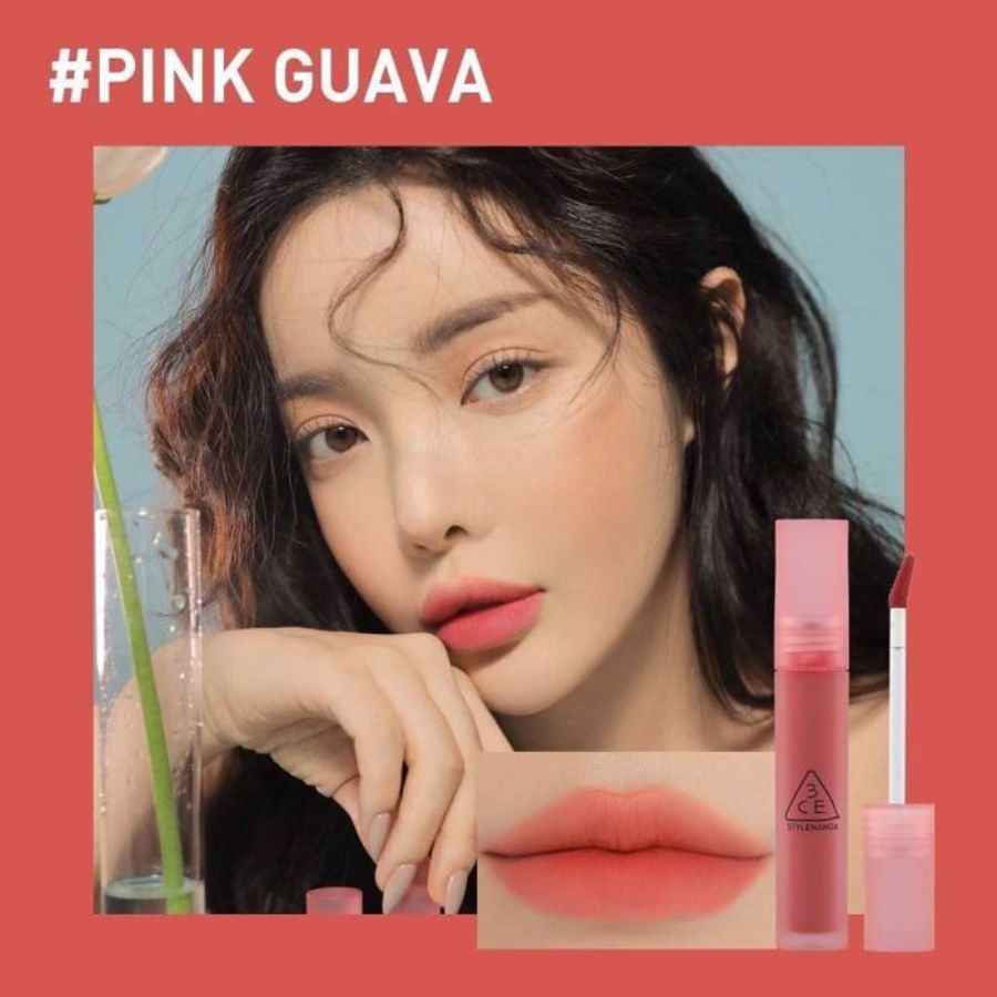 Son Kem 3CE Blur Water Tint Lì Mềm Mượt Môi 4.6g - Pink Guava