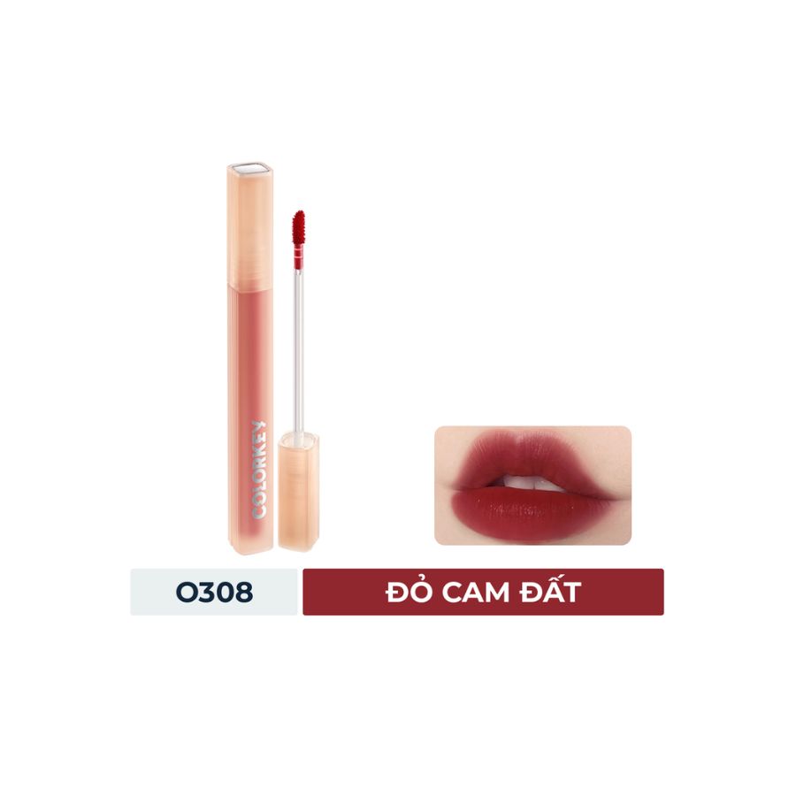 Son Tint Colorkey Soft Matte Water Tint O308 Đỏ Cam Đất