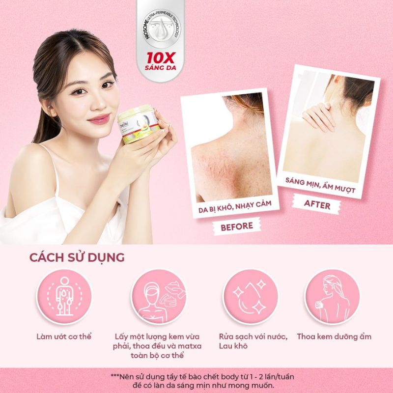 Tẩy Tế Bào Chết Besilki Body Scrub Avocado Cream Kem Bơ 100ml