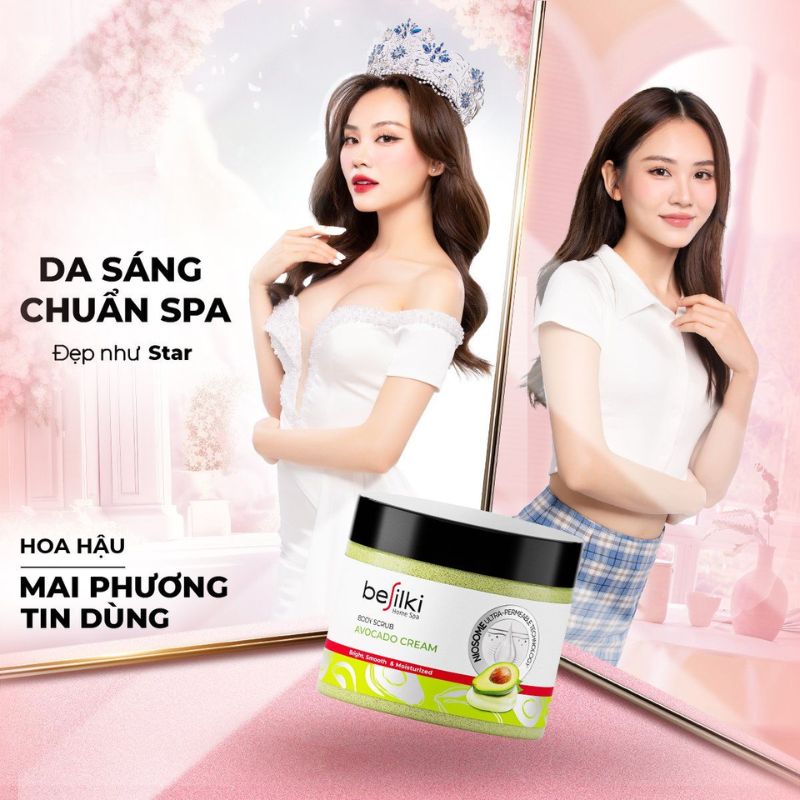 Tẩy Tế Bào Chết Besilki Body Scrub Avocado Cream Kem Bơ 100ml