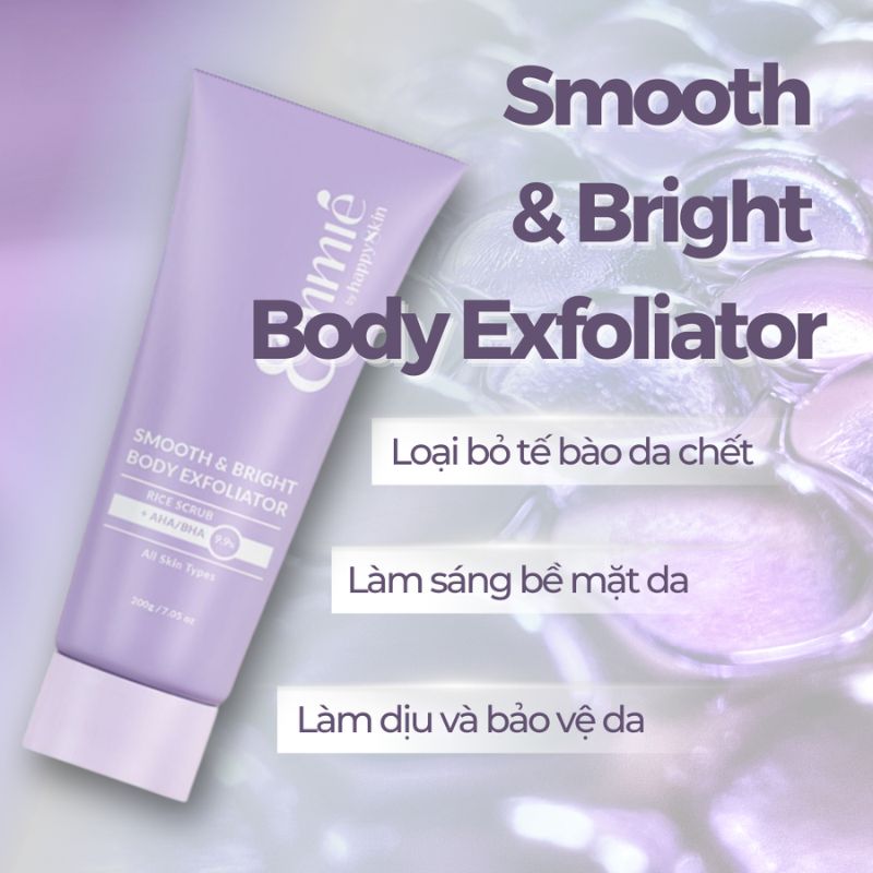 Tẩy Tế Bào Chết Emmié by HappySkin Làm Sáng Da Toàn Thân Smooth & Bright Body Exfoliator 200g