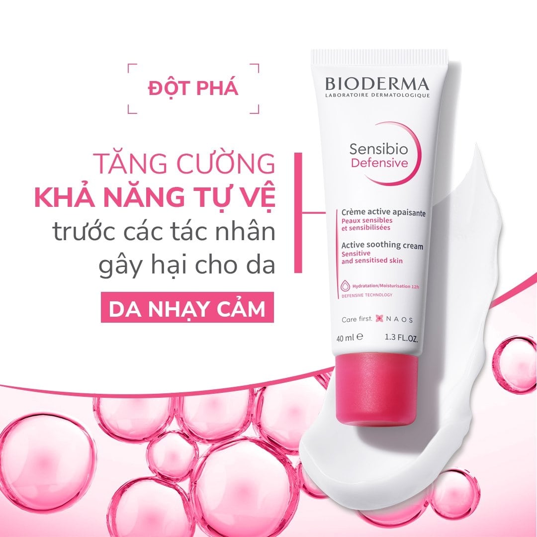 Kem Dưỡng Bioderma Cấp Ẩm Và Làm Dịu Cho Da Nhạy Cảm Sensibio Defensive 40ml