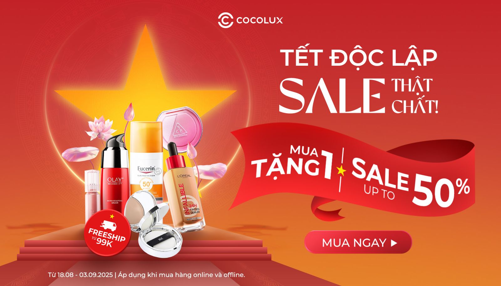 GIẢM 50% - DEAL SỐC ĐỘC LẬP,  SALE THẬT CHẤT!