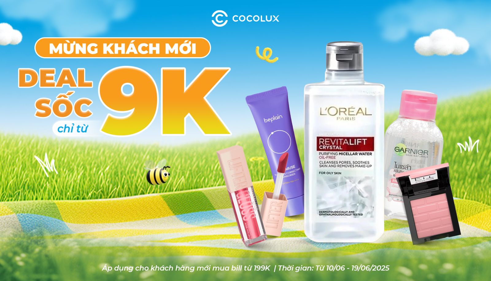 [CHƯƠNG TRÌNH KHÁCH HÀNG MỚI THÁNG 6] LẦN ĐẦU GHÉ COCOLUX – NHẬN DEAL SỐC CHỈ TỪ 9K