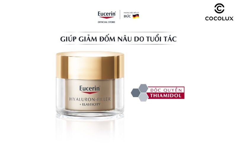 Thiết kế bao b&igrave; của Kem Dưỡng Đ&ecirc;m Eucerin Hyaluron Filler + Elasticity Night