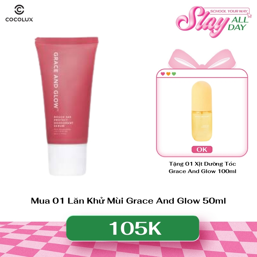 Lăn Khử Mùi Grace And Glow Rouge 540 Deodorant Serum Niacinamide Ceramide 50ml