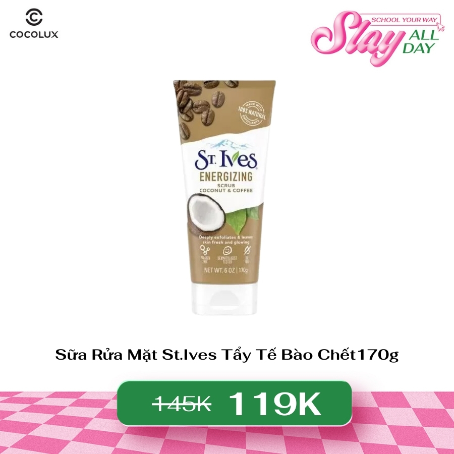 Sữa Rửa Mặt St.Ives Tẩy Tế Bào Chết - Coconut & Coffee 170g