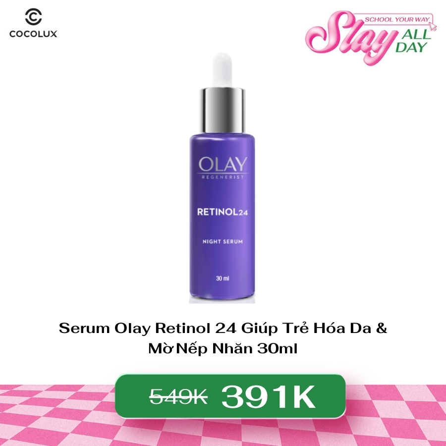 Serum Olay Retinol 24 Giúp Trẻ Hóa Da & Mờ Nếp Nhăn 30ml