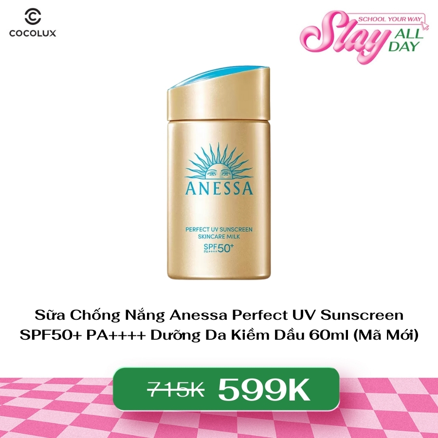 Sữa Chống Nắng Anessa Perfect UV Sunscreen SPF50+ PA++++ Dưỡng Da Kiềm Dầu 60ml (Mã Mới)