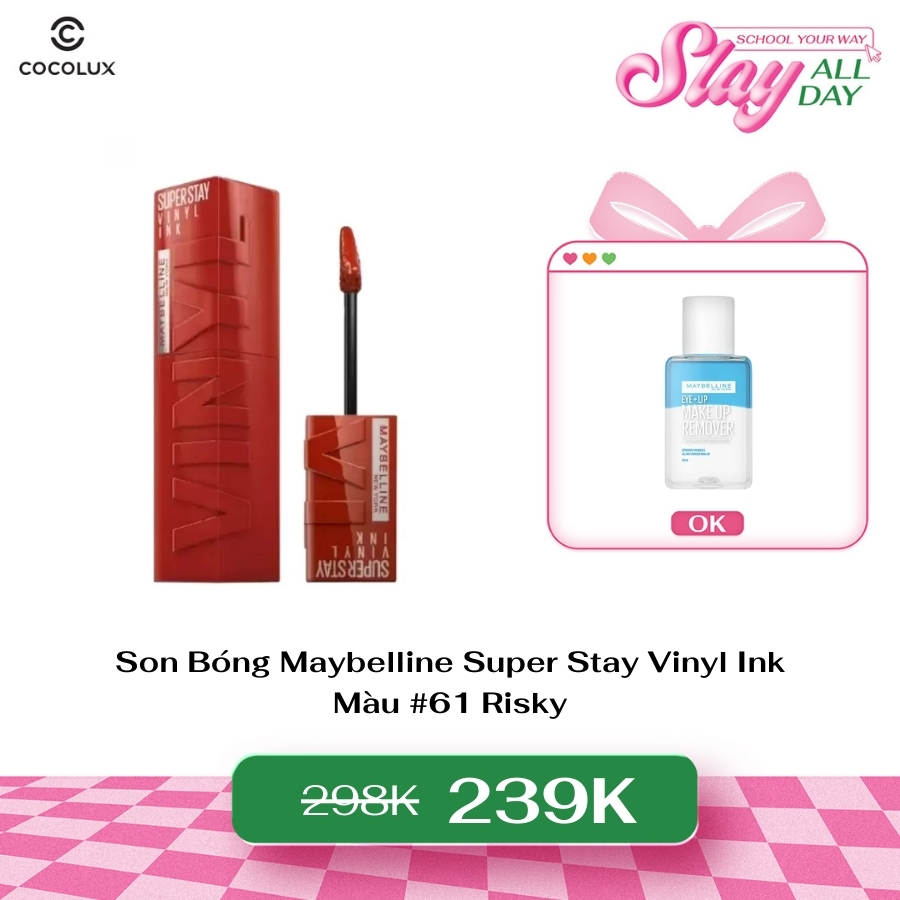 Son Bóng Maybelline Super Stay Vinyl Ink - 61 Risky