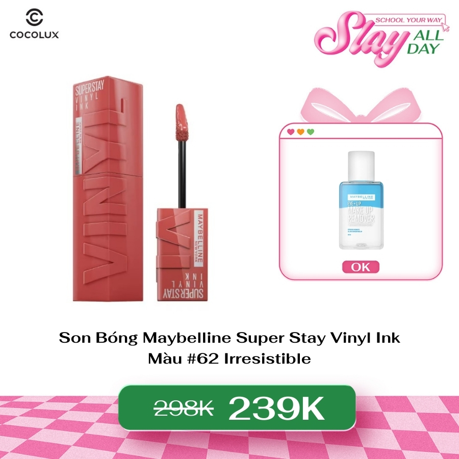 Son Bóng Maybelline Super Stay Vinyl Ink - 62 Irresistible