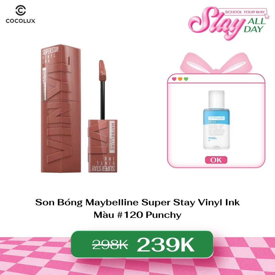 Son Bóng Maybelline Super Stay Vinyl Ink - 120 Punchy