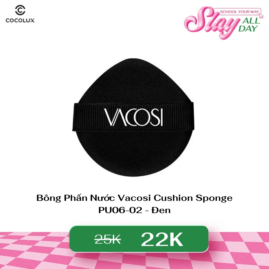 Bông Phấn Nước Vacosi Cushion Sponge PU06-02 - Đen