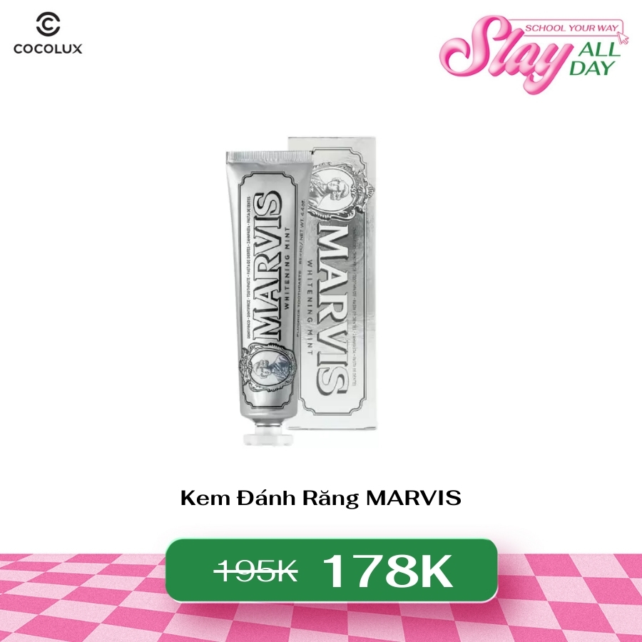 Kem Đánh Răng MARVIS Whitening Mint Màu Trắng