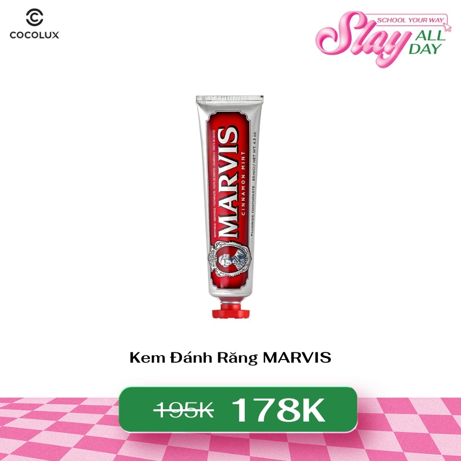 Kem Đánh Răng MARVIS Cinnamon Mint Màu Đỏ