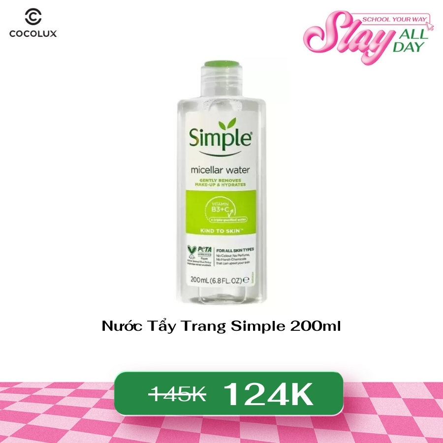 Nước Tẩy Trang Simple 200ml