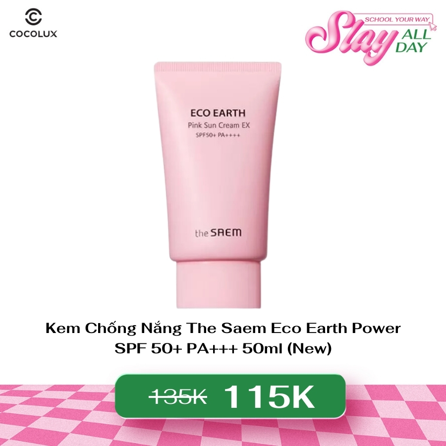 Kem Chống Nắng The Saem Eco Earth Power SPF 50+ PA+++ New 50ml