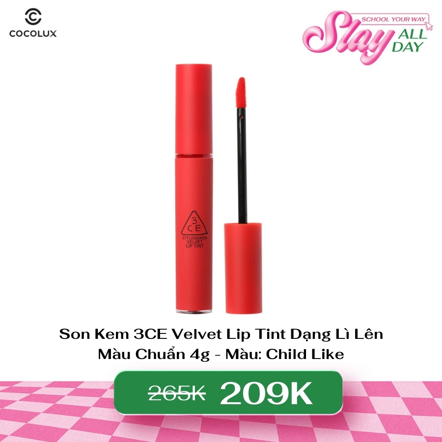 Son Kem 3CE Velvet Lip Tint Child Like 4g