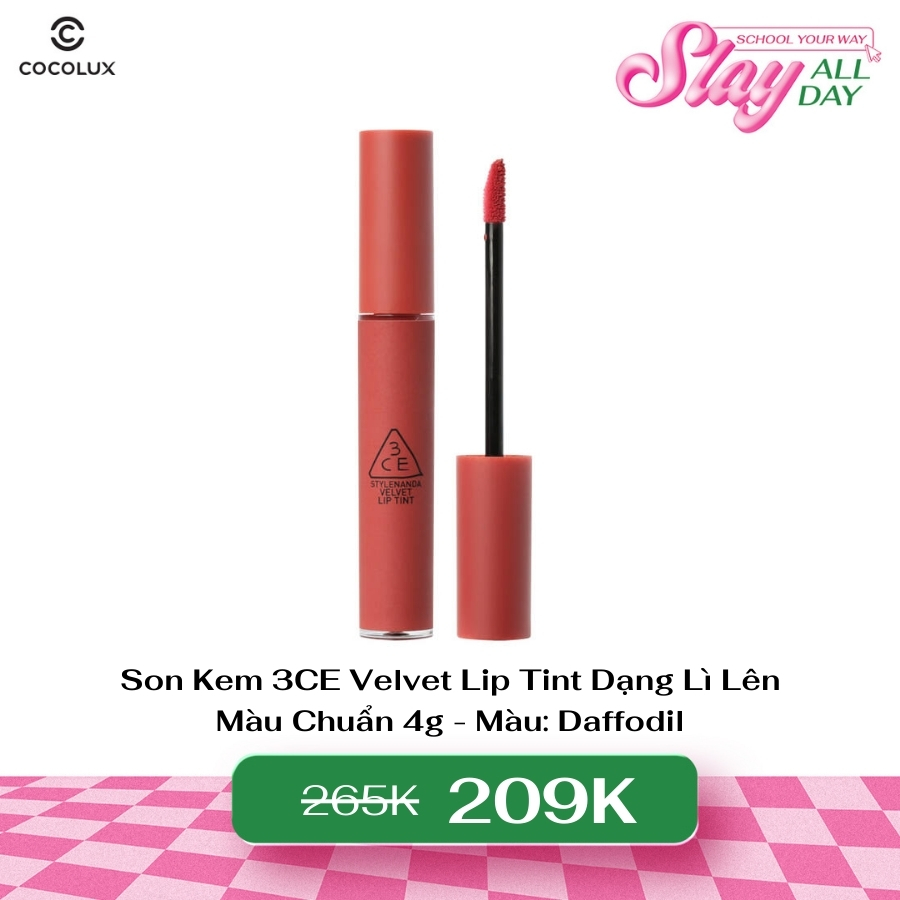 Son Kem 3CE Velvet Lip Tint Daffodil 4g