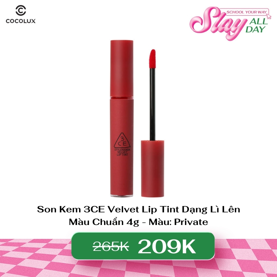 Son Kem 3CE Velvet Lip Tint Private 4g