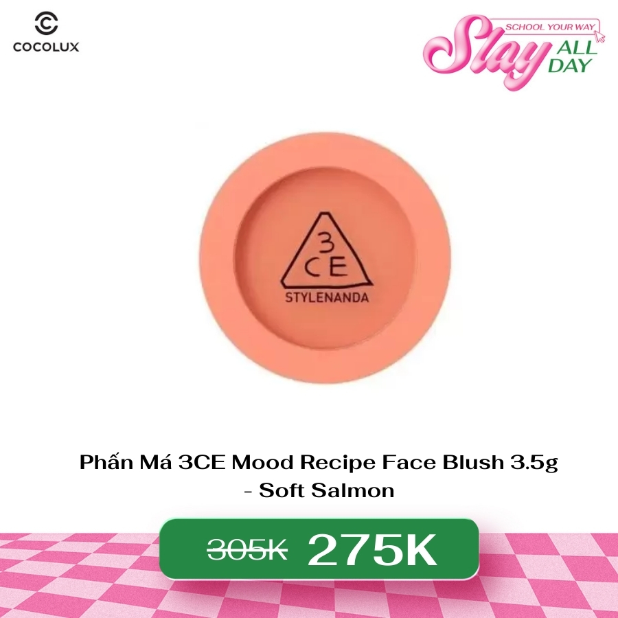 Phấn Má 3CE Face Blush Soft Salmon