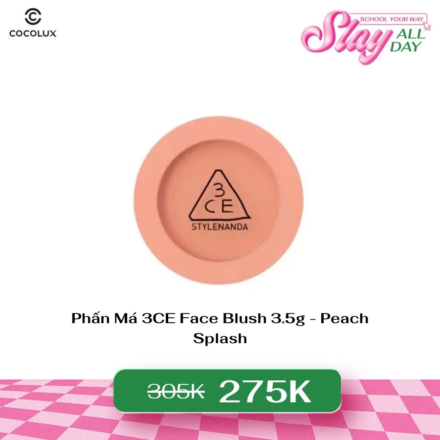 Phấn Má 3CE Face Blush Peach Splash