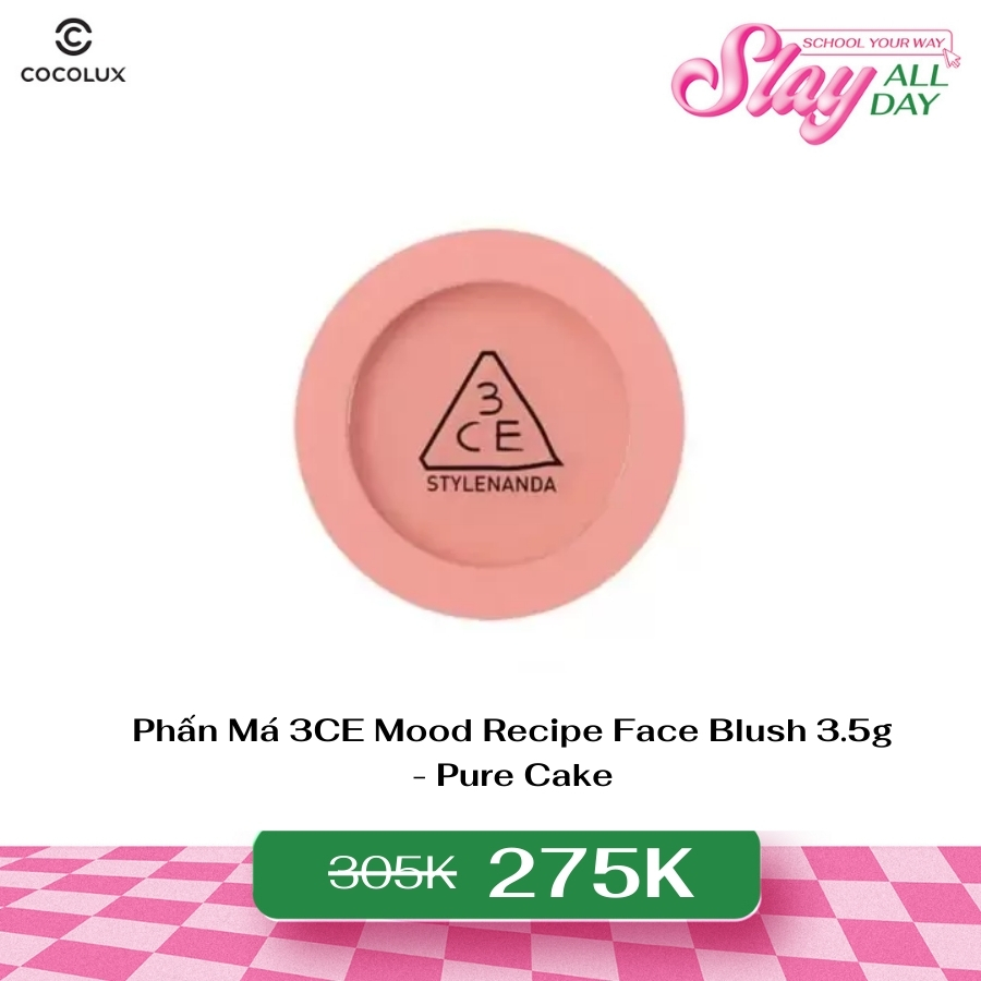 Phấn Má 3CE Face Blush Pure Cake