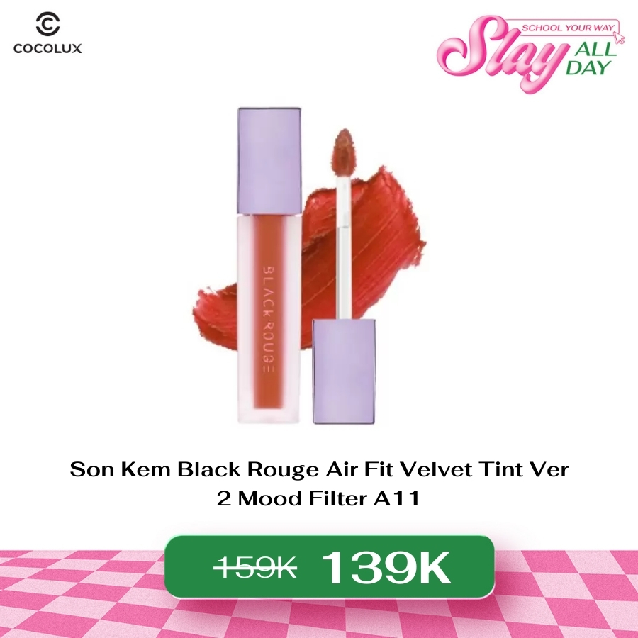 Son Kem Black Rouge Air Fit Velvet Tint Ver 2 Mood Filter A11