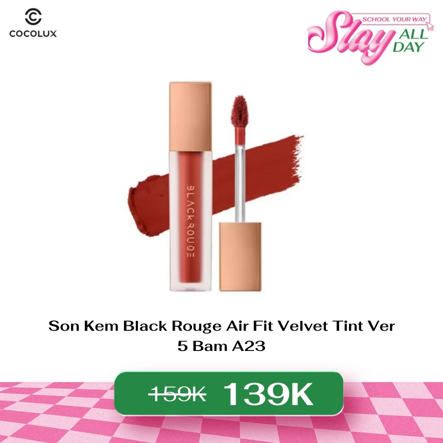 Son Kem Black Rouge Air Fit Velvet Tint Ver 5 Bam A23