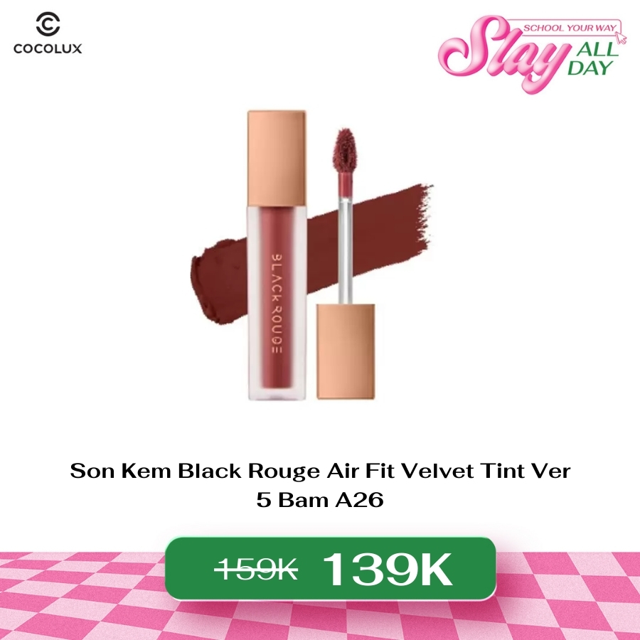 Son Kem Black Rouge Air Fit Velvet Tint Ver 5 Bam A26