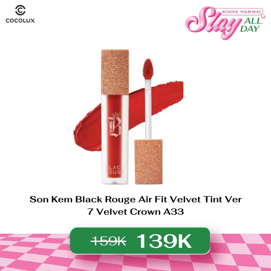 Son Kem Black Rouge Air Fit Velvet Tint Ver 7 Velvet Crown A33