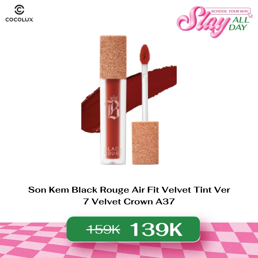 Son Kem Black Rouge Air Fit Velvet Tint Ver 7 Velvet Crown A37